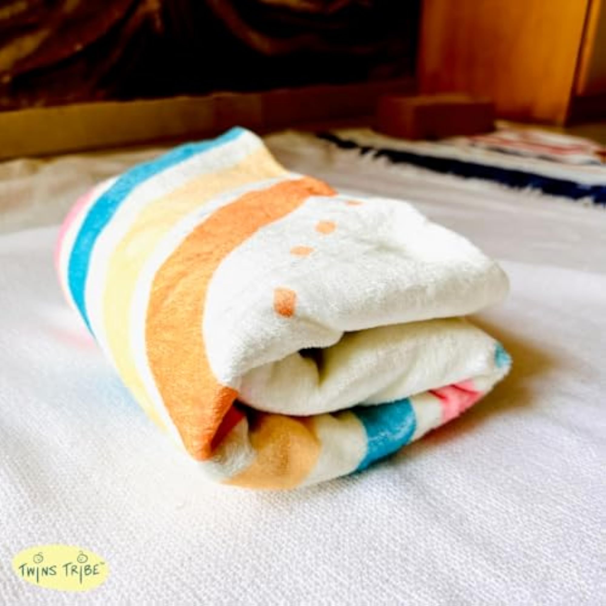 Milestone Blankets for Twins: Rainbow Ride